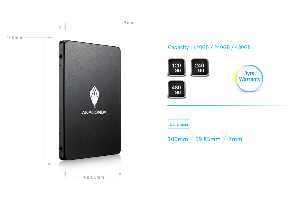 ssd product Dimensions