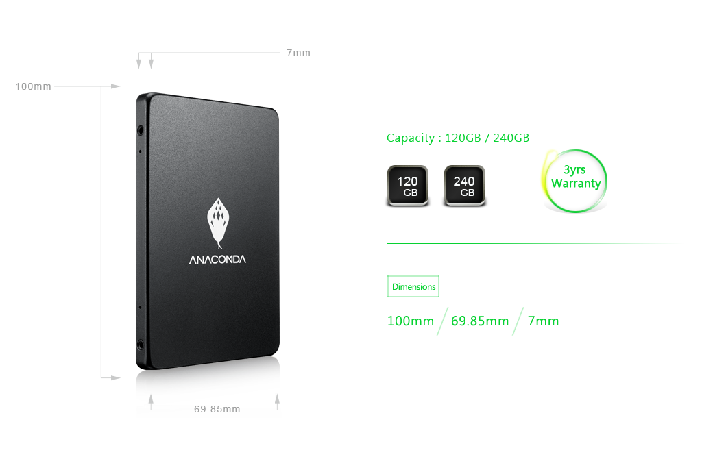 ssd product Dimensions